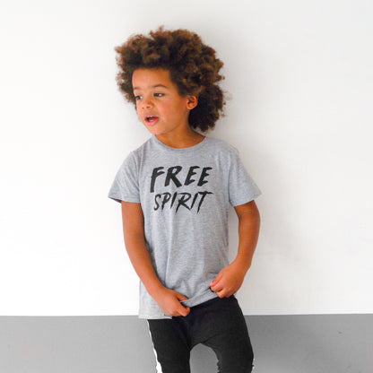 FREE SPIRIT Short Sleeve Kids Teen T-shirt FABVOKAB