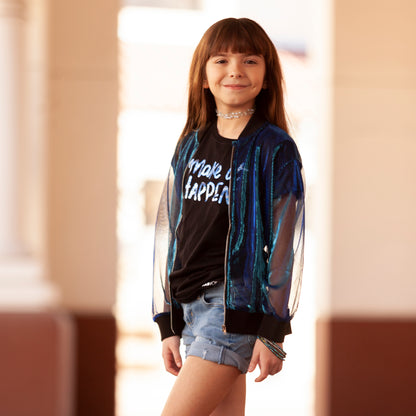 MAKE IT HAPPEN Kids Short Sleeve T-shirt FABVOKAB