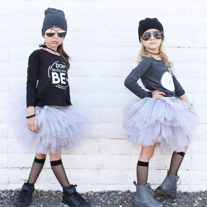 GRAY GIRLS TUTU SKIRT FABVOKAB