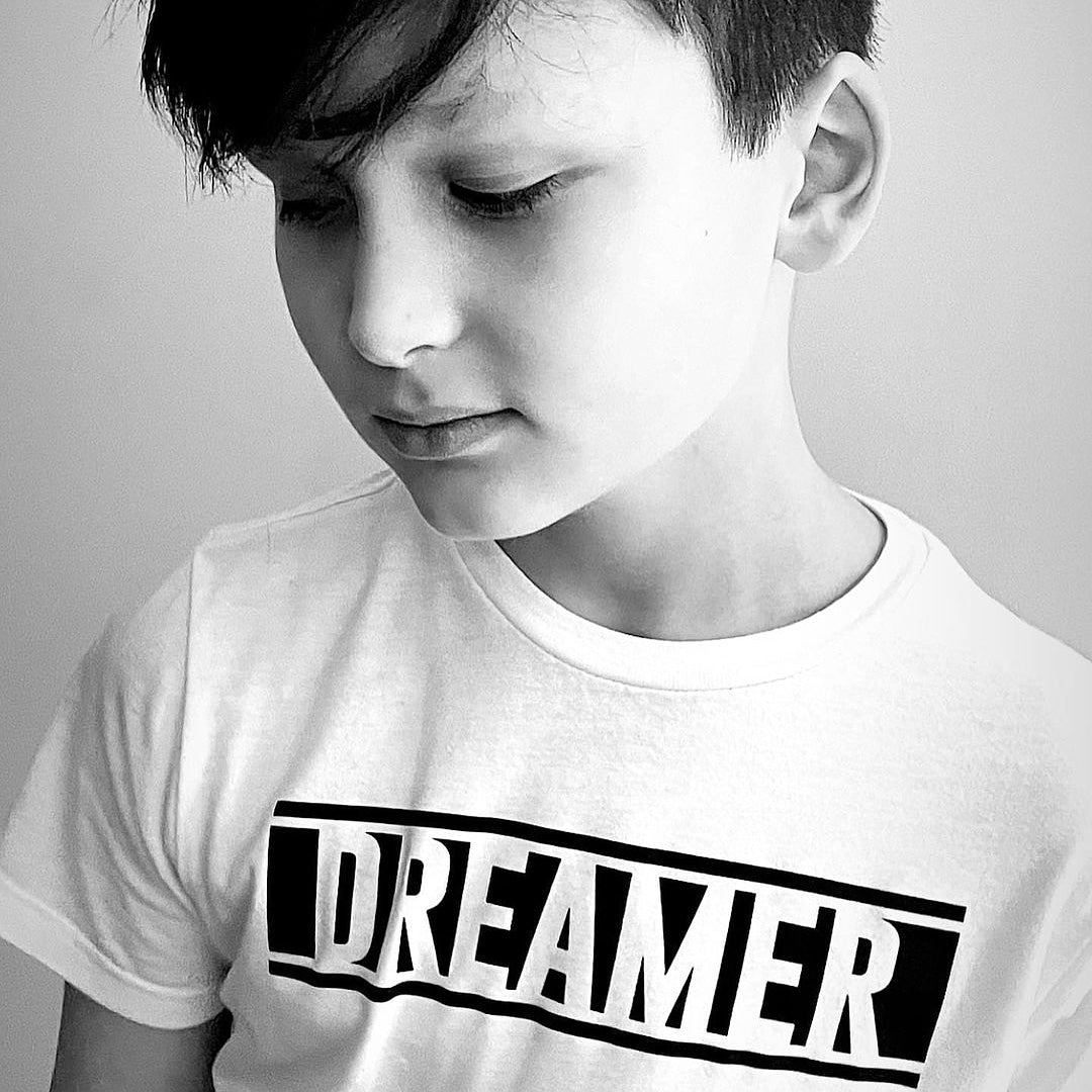DREAMER Girls, Boys Kids, Teens Short Sleeve T-shirt FABVOKAB