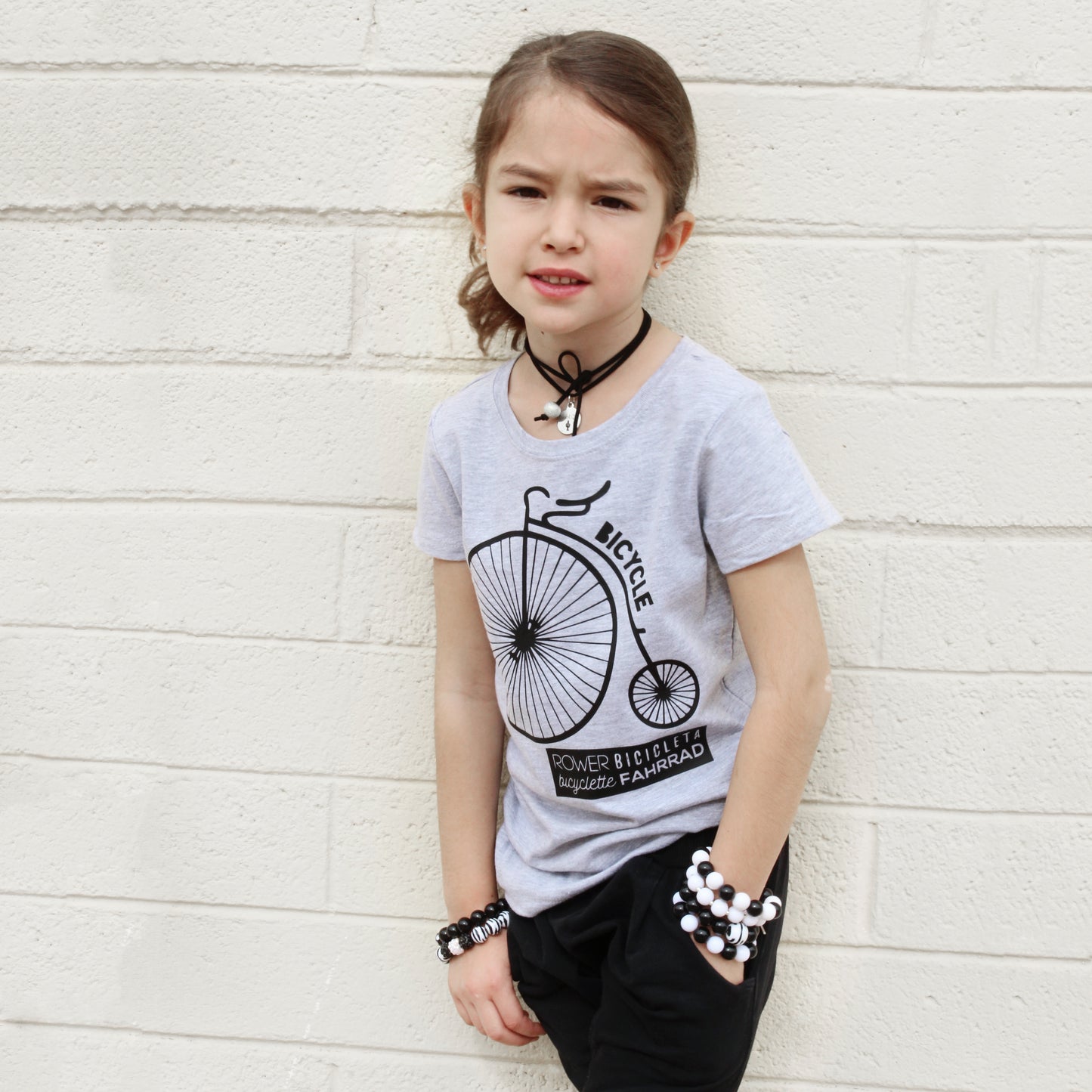 RETRO BIKE multi-language Short Sleve T-shirt FABVOKAB