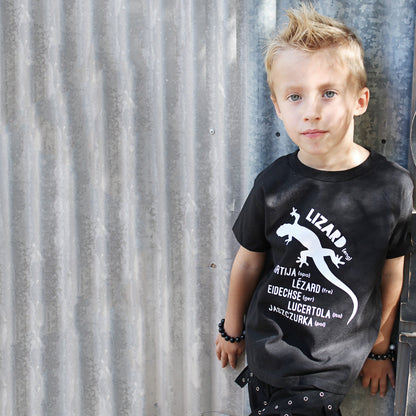 LIZARD multi-language Short Sleeve T-shirt FABVOKAB