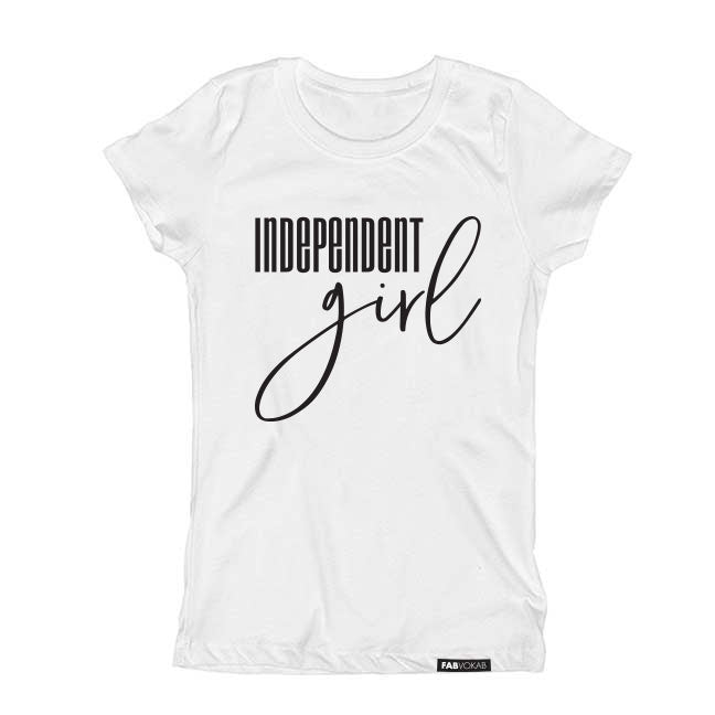 INDEPENDENT GIRL Short Sleeve T-shirt FABVOKAB