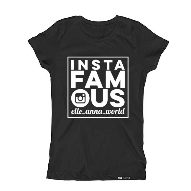 INSTA FAMOUS Custom Short Sleeve T-shirt FABVOKAB