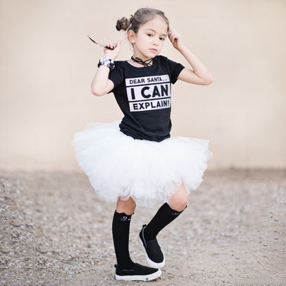 WHITE GIRLS TUTU SKIRT FABVOKAB