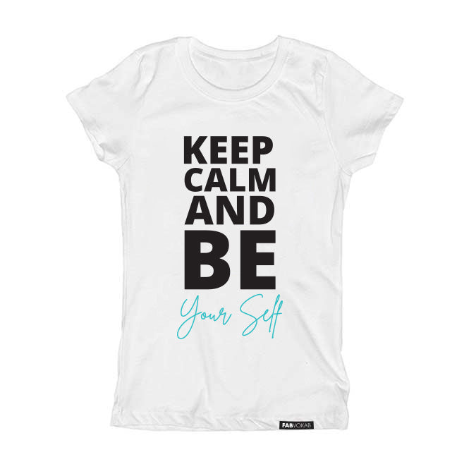 Keep Calm and be Yourself Kids, Boys, Girls, Unisex, Teen Short Sleeve T-shirt