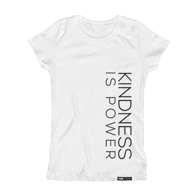 KINDNESS IS POWER Short Sleeve T-shirt FABVOKAB