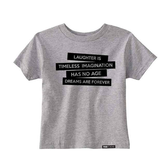 LAUGHTER IS TIMELESS Short Sleeve T-shirt FABVOKAB