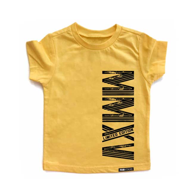 LIMITED EDITION Custom Yellow Short Sleve Kids T-shirt FABVOKAB