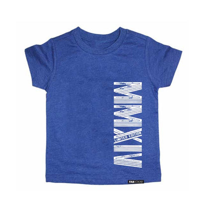LIMITED EDITION in Roman Numerals Custom Blue Short Sleve T-shirt FABVOKAB