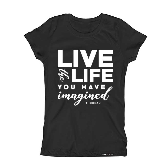 LIVE THE LIFE Short Sleeve T-shirt FABVOKAB