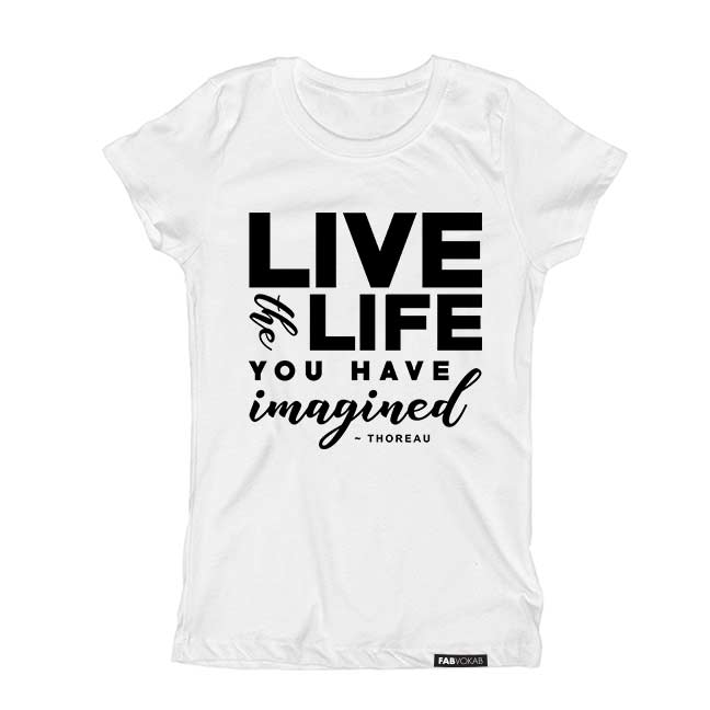 LIVE THE LIFE Short Sleeve T-shirt FABVOKAB