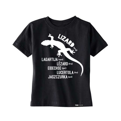 LIZARD multi-language Short Sleeve T-shirt FABVOKAB
