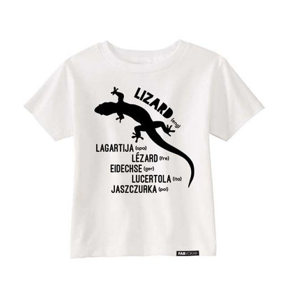 LIZARD multi-language Short Sleeve T-shirt FABVOKAB