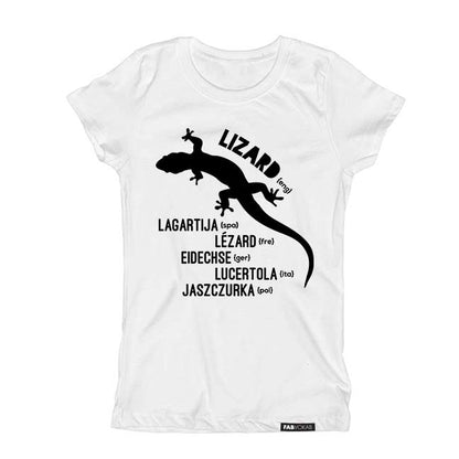 LIZARD multi-language Short Sleeve T-shirt FABVOKAB