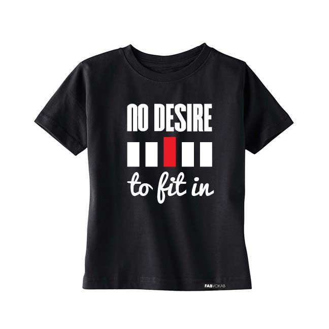 NO DESIRE TO FIT IN Short Sleeve T-shirt FABVOKAB