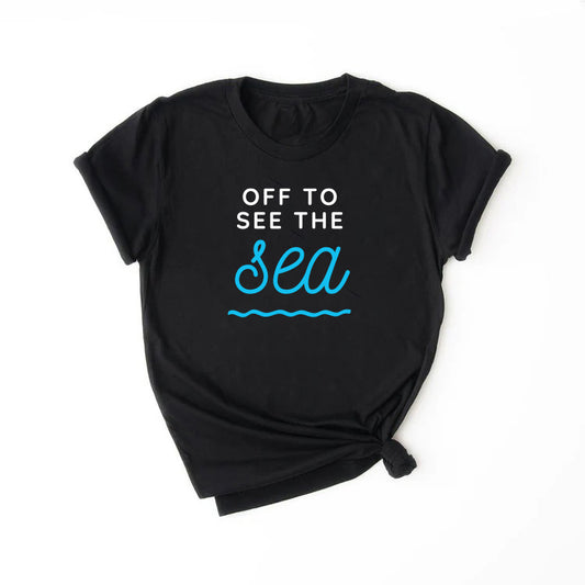 Off to the Sea. Kids, Girls, Teen Summer Short Sleeve T-shirt