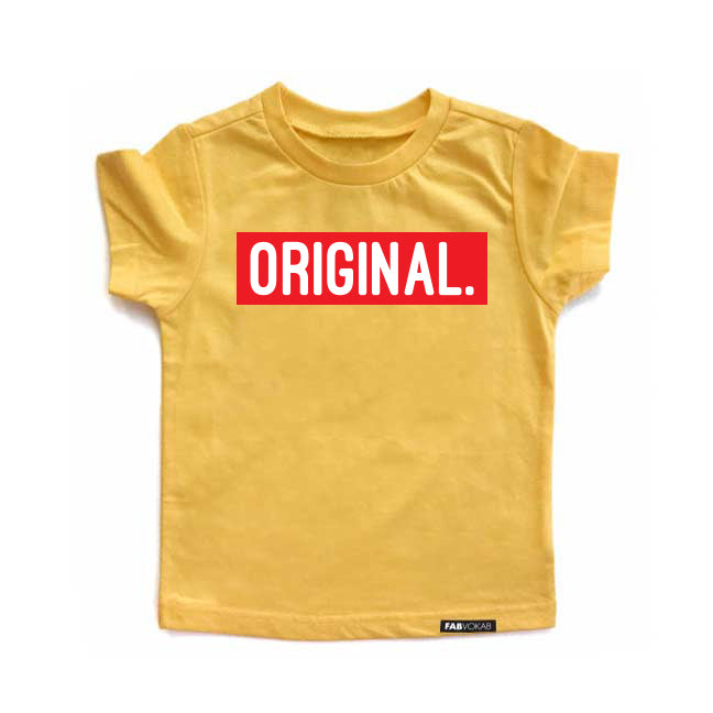 ORIGINAL Yellow Short Sleeve T-shirt FABVOKAB