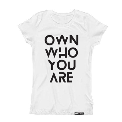 OWN WHO YOU ARE. Kids, Girls, Boys, Unisex Short Sleeve T-shirt FABVOKAB