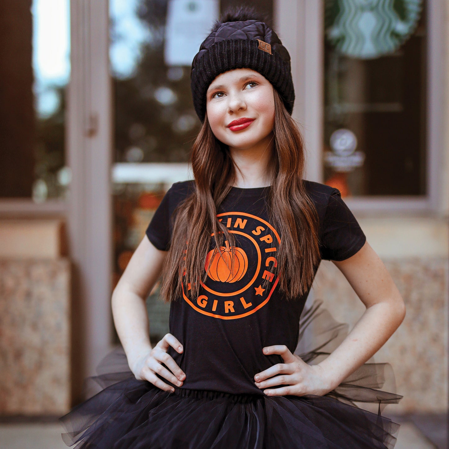 PUMPKIN SPICE  GIRL KIDS, GIRLS, TEENS T-SHIRT FABVOKAB