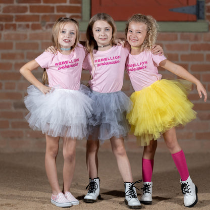 Rebellion Studioz Ambassador 2022 Pink Kids, Girls Teen Short Sleeve T-shirt FABVOKAB