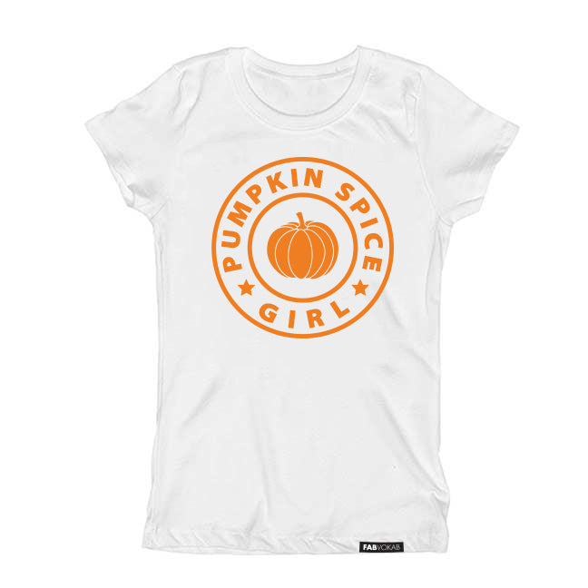 PUMPKIN SPICE  GIRL KIDS, GIRLS, TEENS T-SHIRT FABVOKAB