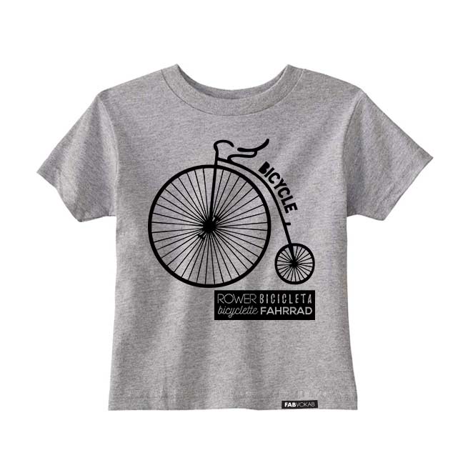 RETRO BIKE multi-language Short Sleve T-shirt FABVOKAB