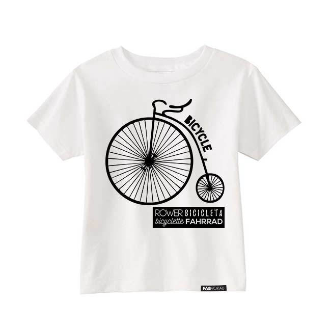 RETRO BIKE multi-language Short Sleve T-shirt FABVOKAB