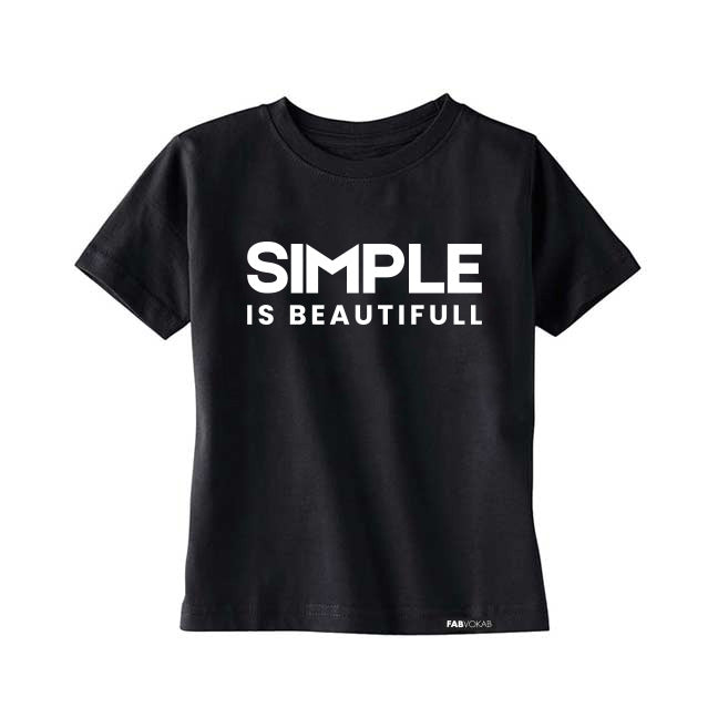 Simple is Beautiful. Kids, Boys, Girls, Unisex, Teen Short Sleeve T-shirt