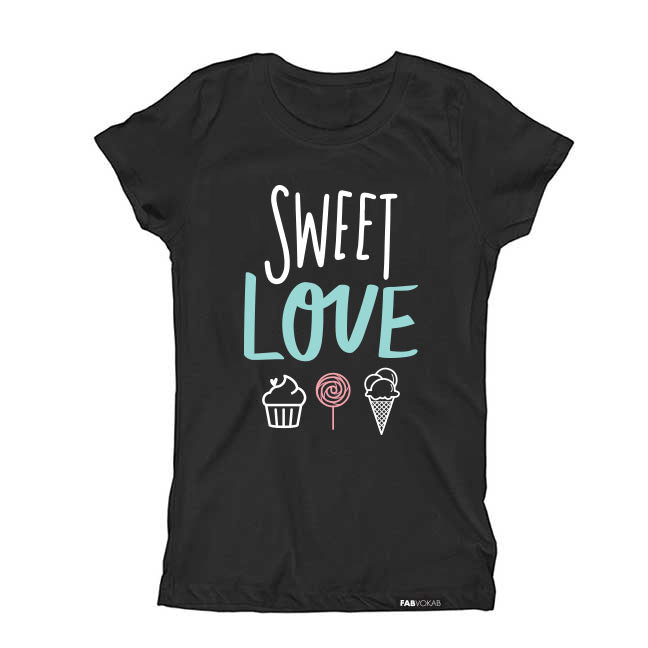 SWEET LOVE MINT AND PINK Short Sleeve T-shirt FABVOKAB