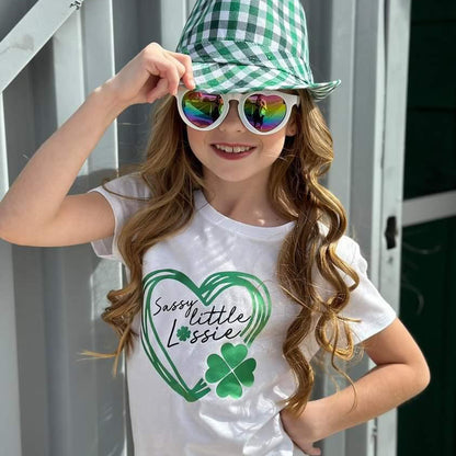 Sassy Little Lassie Saint Patrick's Short Sleeve Kids, Girls, Teens T-shirt
