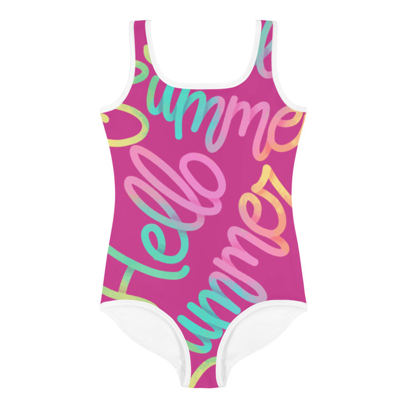 Summer Little Girls Kids Swimsuit (pink) FABVOKAB