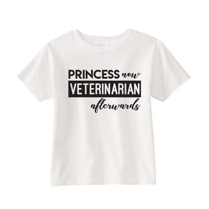 PRINCESS NOW VET AFTERWARDS Short Sleeve T-shirt FABVOKAB