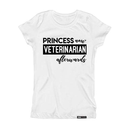 PRINCESS NOW VET AFTERWARDS Short Sleeve T-shirt FABVOKAB