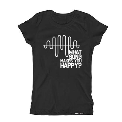 WHAT SONG MAKES YOU HAPPY? Short Sleve T-shirt FABVOKAB