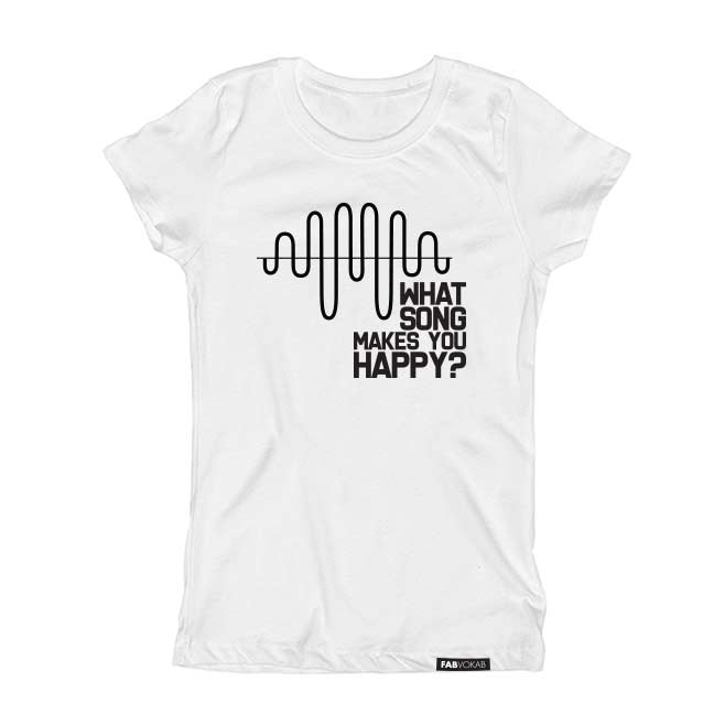 WHAT SONG MAKES YOU HAPPY? Short Sleve T-shirt FABVOKAB