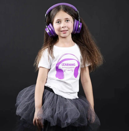 LEARNING IN PROGRESS Kids, Girls, Boys, Teens Short Sleeve T-shirt FABVOKAB