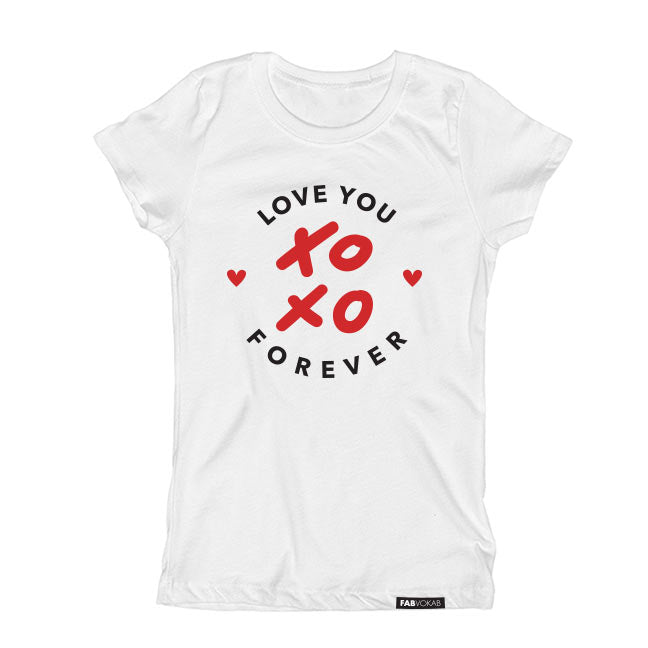 LOVE YOU FOREVER (XOXO) Short Sleeve T-shirt FABVOKAB
