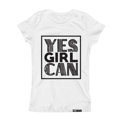 YES GIRL CAN Short Sleeve T-shirt FABVOKAB