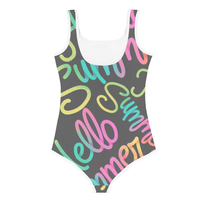 Summer Little Girls Kids Swimsuit (grey) FABVOKAB
