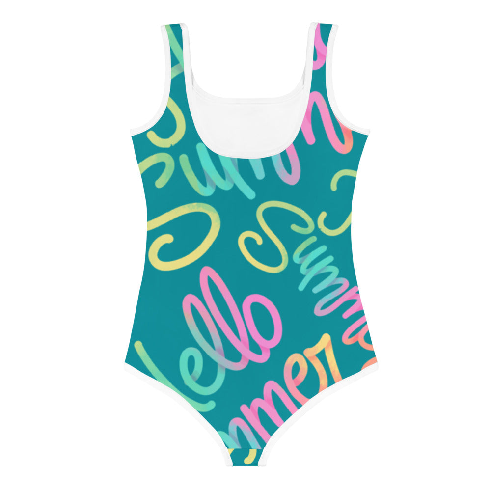 Summer Little Girls Kids Swimsuit (teal) FABVOKAB