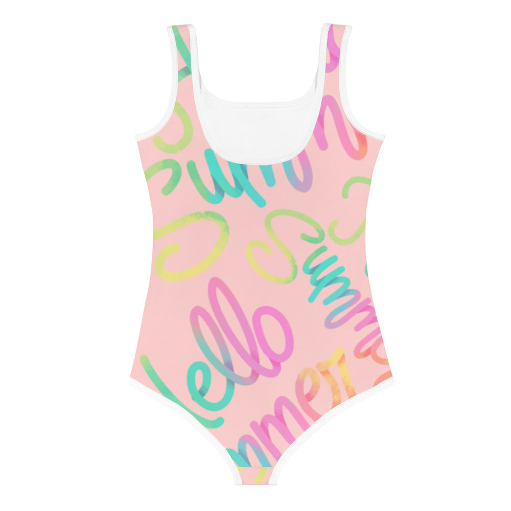 Summer Little Girls Kids Swimsuit (baby pink) FABVOKAB