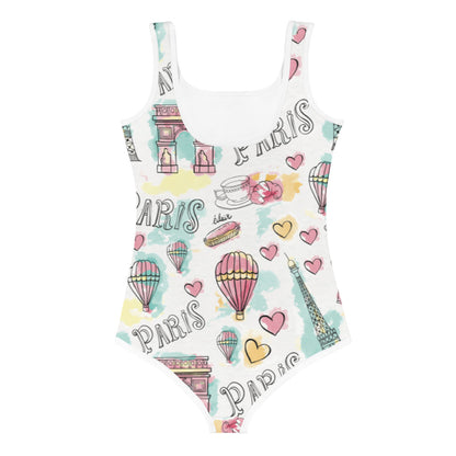 I love Paris Kids Little Girls Swimsuit FABVOKAB