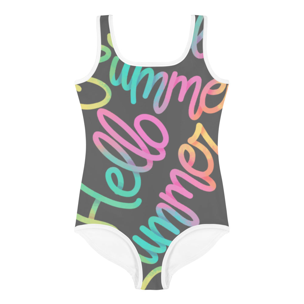 Summer Little Girls Kids Swimsuit (grey) FABVOKAB