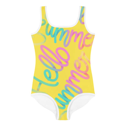 Summer Little Girls Kids Swimsuit (yellow) FABVOKAB