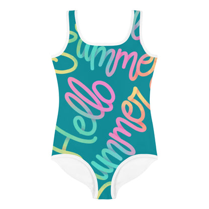 Summer Little Girls Kids Swimsuit (teal) FABVOKAB