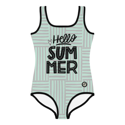 Hello Summer Kids Little Girls Swimsuit (green) FABVOKAB