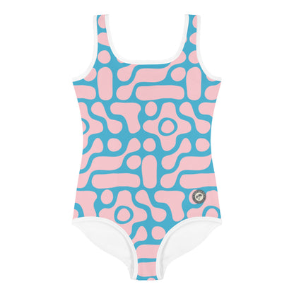 Pink and Blue Extravaganza Little Girls Kids Swimsuit FABVOKAB