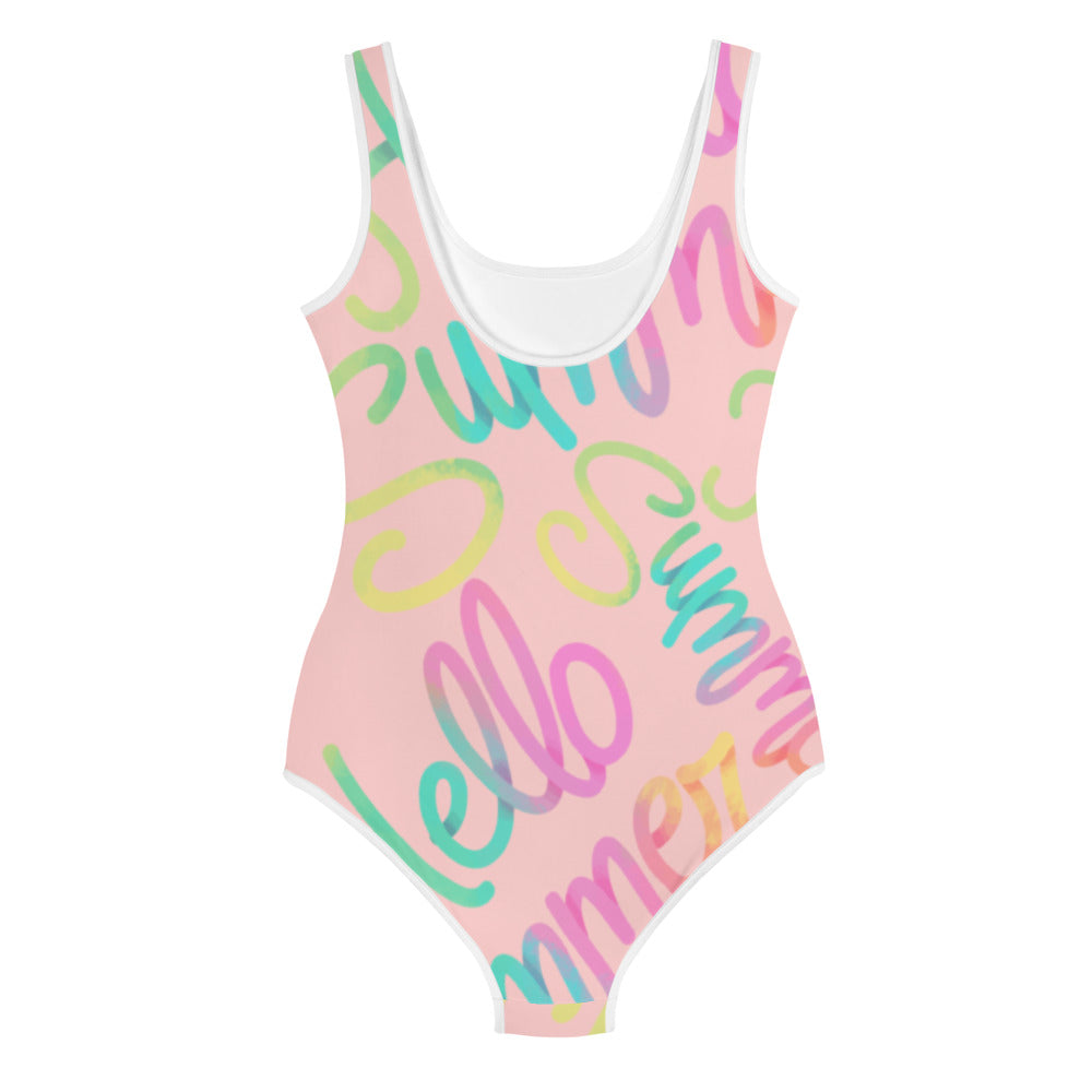Summer Kids Big Girls Swimsuit (baby pink) FABVOKAB