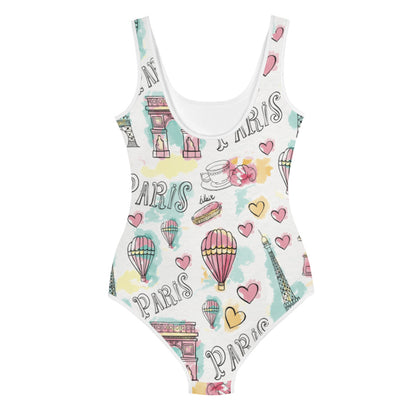 I love Paris Kids Teen Big Girls Swimsuit FABVOKAB